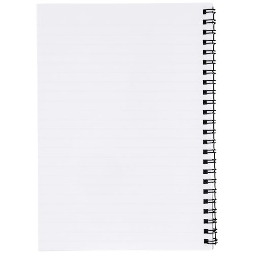 Notatnik Desk-Mate® w formacie A4 z okładką wykonaną z syntetycznego materiału. Biały-Czarny 21270001 (5)