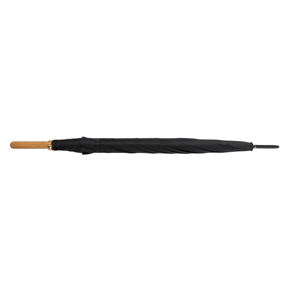 Bambusowy parasol automatyczny 27" AWARE™ RPET Czarny P850.661 (2)