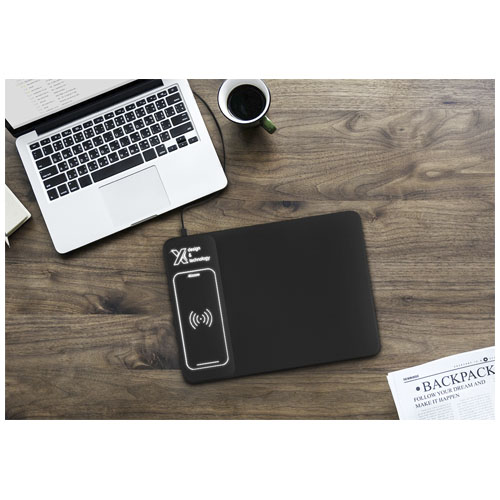 Podświetlana podkładka pod mysz z ładowarką indukcyjną - SCX.design O25 Czarny-Biały 1PX01400 (6)