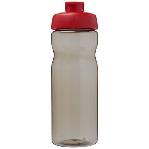 Bidon H2O Eco o pojemności 650 ml z wieczkiem zaciskowym Węgiel drzewny-Czerwony 21009703 (2)