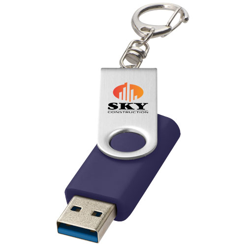 Rotate pendrive wyposażony w interfejs USB 3.0 z łańcuchem do kluczy Niebieski 1Z50752N (1)
