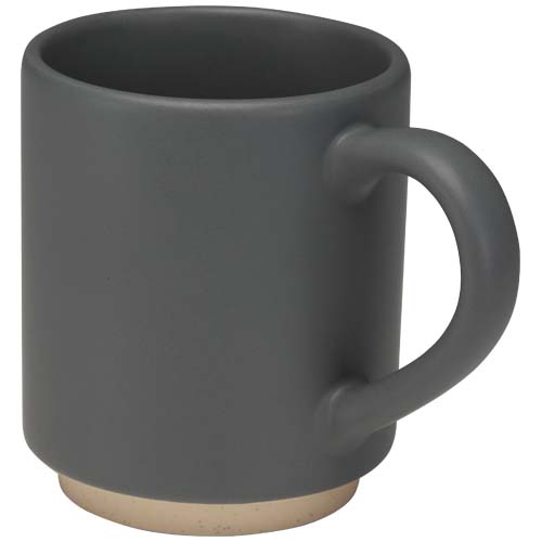 Camilla - kubek ceramiczny o pojemności 180 ml, z matowym wykończeniem. Można go wkładać jeden w drugi. Szary 10096082 