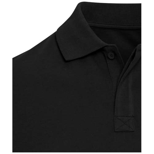 Graphite organiczna koszulka polo unisex o gramaturze 180 g/m², z krótkim rękawem i certyfikatem OCS Czarny 3955990A (4)