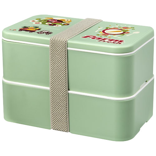 MIYO Renew dwuczęściowy lunchbox Szklany zielony-Szklany zielony-Kamienny szary 21018262 (1)