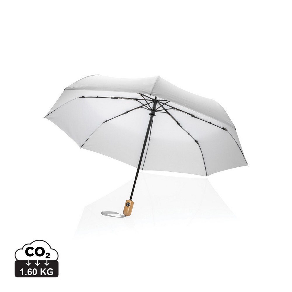 Gadżet reklamowy - Bambusowy parasol automatyczny 21" AWARE™ RPET