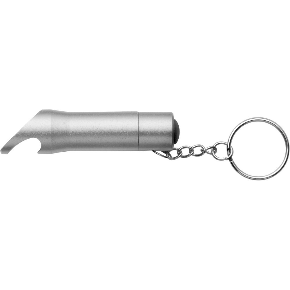 Brelok do kluczy, lampka LED, otwieracz do butelek Srebrny V4194-32 