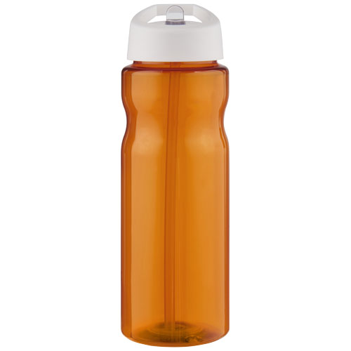 Bidon H2O Base® o pojemności 650 ml z wieczkiem z słomką Pomarańczowy-Biały 21004934 (2)