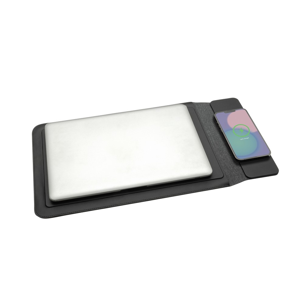 Pokrowiec na laptopa 15,6", magnetyczna ładowarka bezprzewodowa 15W Swiss Peak Czarny P309.0701 (8)