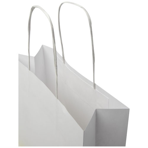 Torba z papieru Kraft ze skręconymi uchwytami – 24 x 9 x 24 cm Biały 1ZM00601 (5)