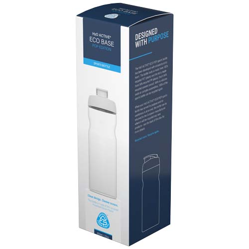 Bidon H2O Eco o pojemności 650 ml z wieczkiem zaciskowym Przezroczysty-Biały 21009792 (5)