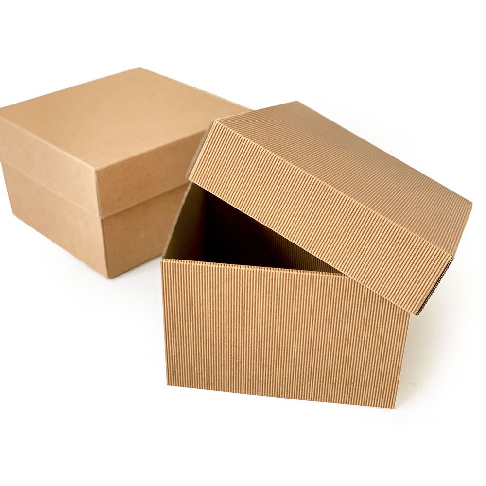 Pudełko fasonowe z wieczkiem 22x22x15 Kraftowy OGBOX009_2KRF 