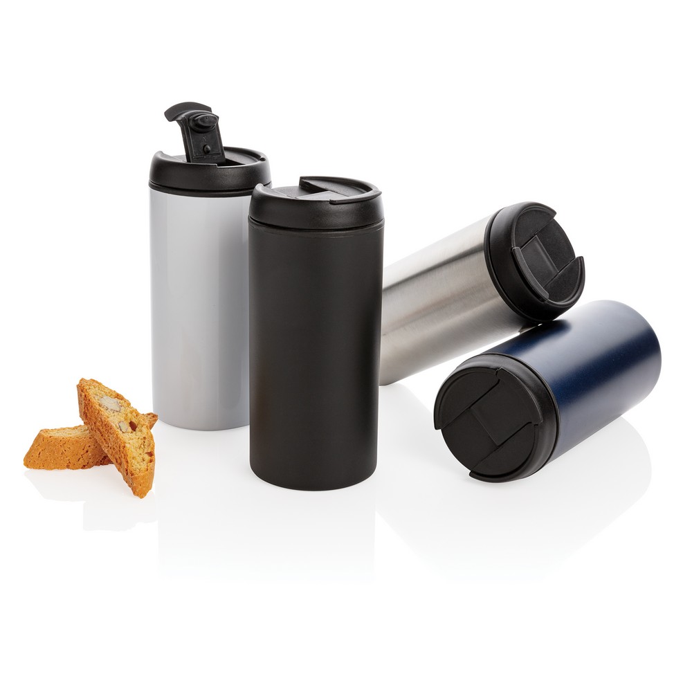 Kubek podróżny 300 ml Metro ze stali nierdzewnej z recyklingu Srebrny P435.042 (3)