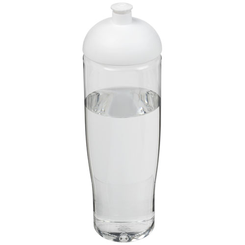 Bidon H2O Tempo® o pojemności 700 ml z wypukłym wieczkiem Przezroczysty-Biały 21004201 