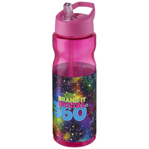 Bidon H2O Base® o pojemności 650 ml z wieczkiem z słomką Magenta-Magenta 21004941 (1)