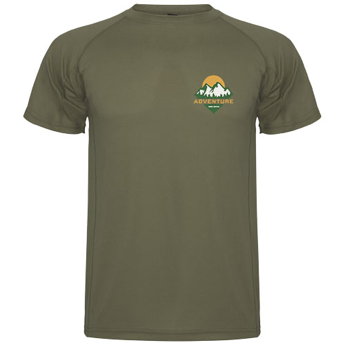 Montecarlo sportowa koszulka męska z krótkim rękawem Militar Green R04255M5 (1)