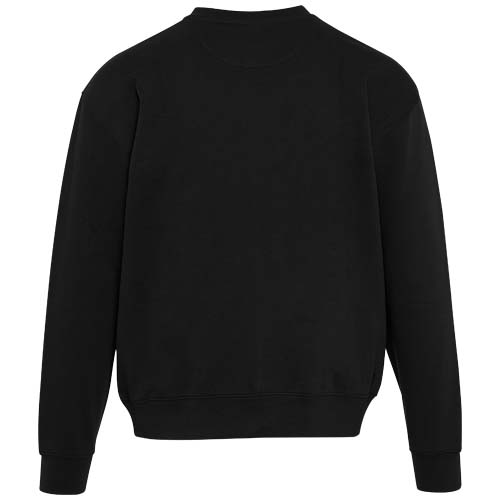 Boris 280 g/m2 sweter unisex z organicznego materiału z certyfikatem OCS o luźnym kroju i z okrągłym dekoltem Czarny 3956490A (3)