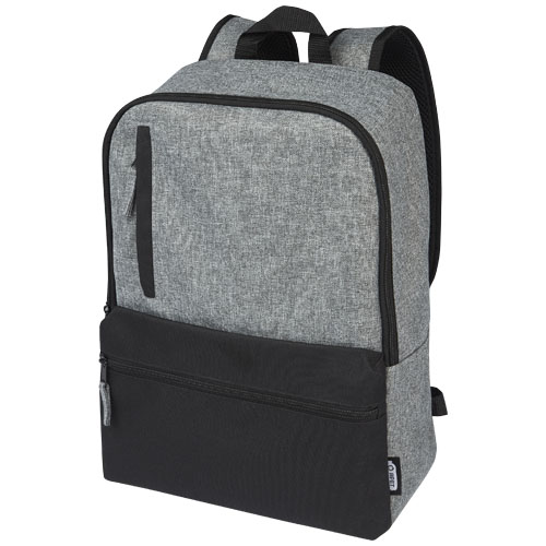 Reclaim 15-calowy plecak na laptopa 14 l z recyklingu Czarny-Melanż szary 12065590 