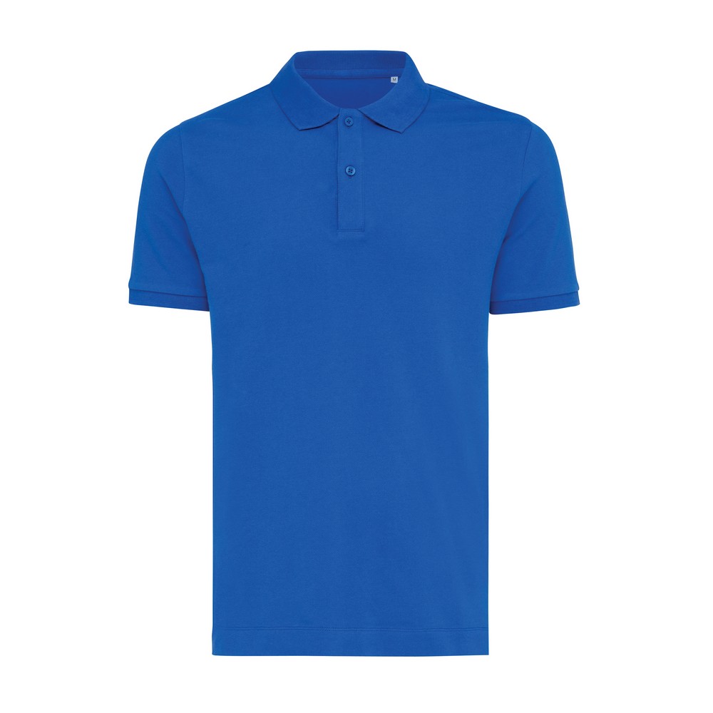 Koszulka polo z bawełny z recyklingu Iqoniq Yosemite Niebieski T9200.025.4XL 