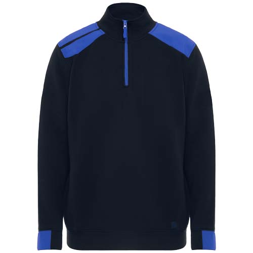 Maverick 280 g/m2 męski sweter z zamkiem błyskawicznym do połowy długości Granatowy-Królewski niebieski R8413E31 