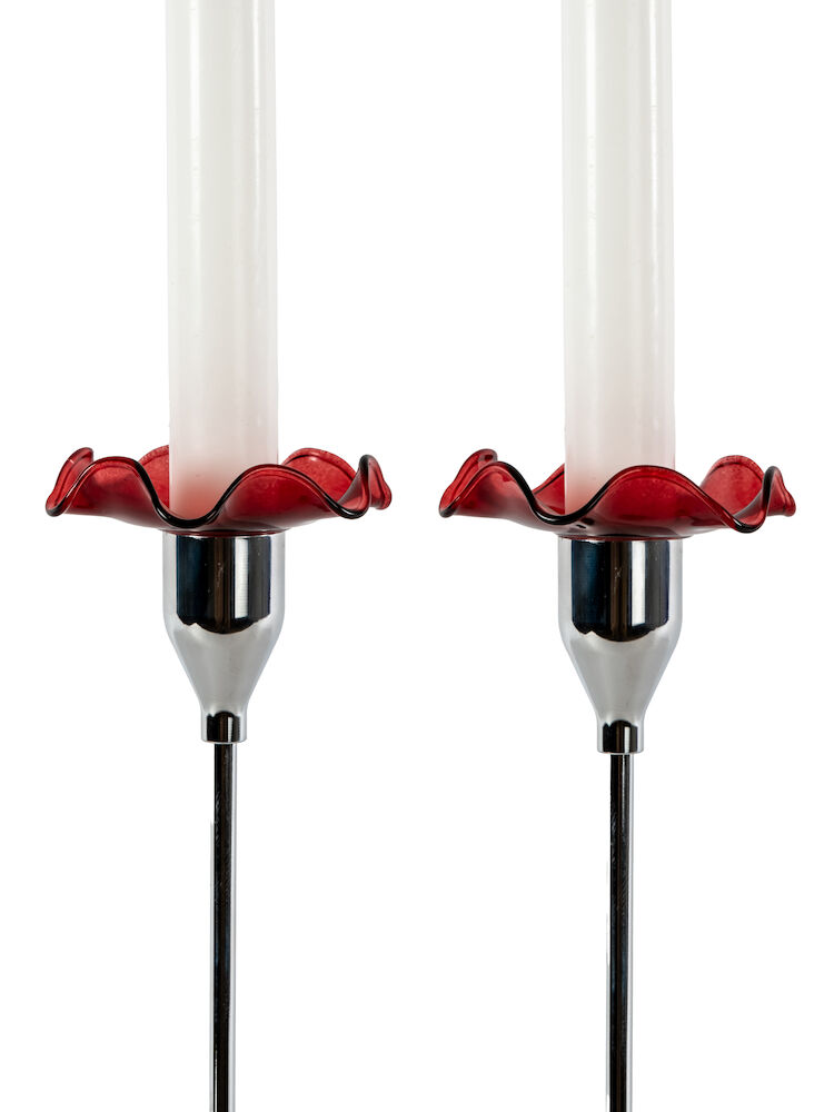 Gadżet reklamowy - Osłonki na świecę VIVA 2-szt, bordowy