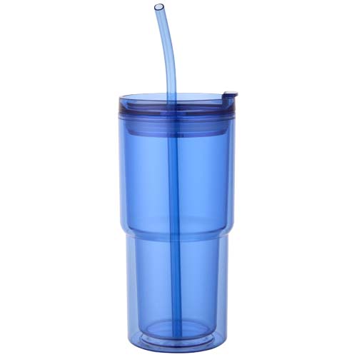 Kubek plastikowy Archer o pojemności 480 ml z podwójnymi ściankami Królewski niebieski 10096753 (2)
