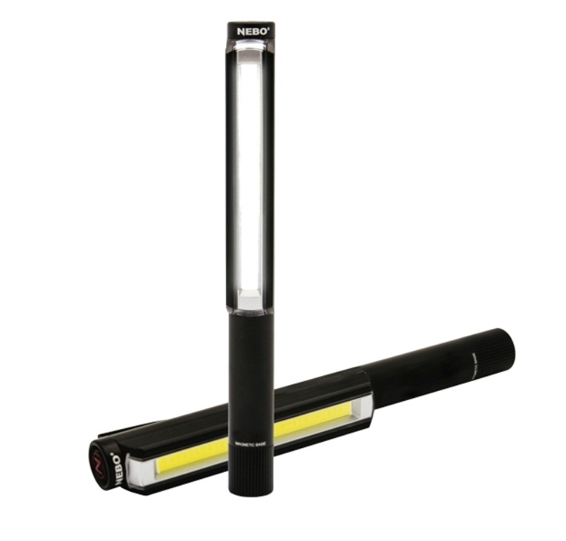 Gadżet reklamowy - NEBO Latarka LIL LARRY, czarna - 250 lumenów, COB LED, 3 tryby pracy