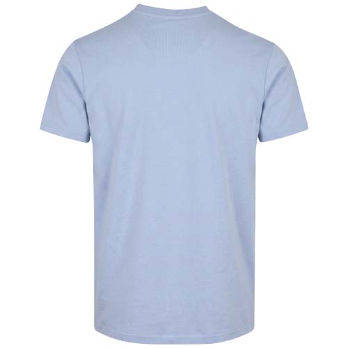 Balfour organiczna koszulka unisex z krótkim rękawem i dekoltem w serek, wykonana z materiału o gramaturze 200 g/m², z certyf Niebieski mgła 3966550A (3)
