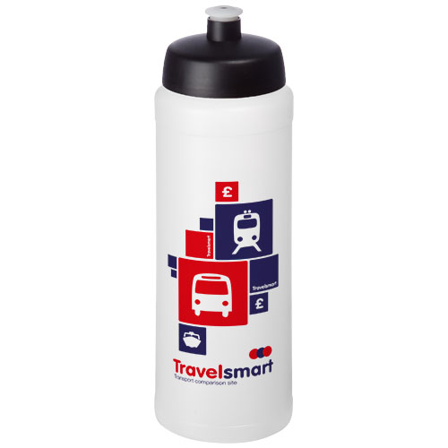 Bidon Baseline® Plus o pojemności 750 ml ze sportowym wieczkiem i uchwytem Przezroczysty-Czarny 21068915 (1)