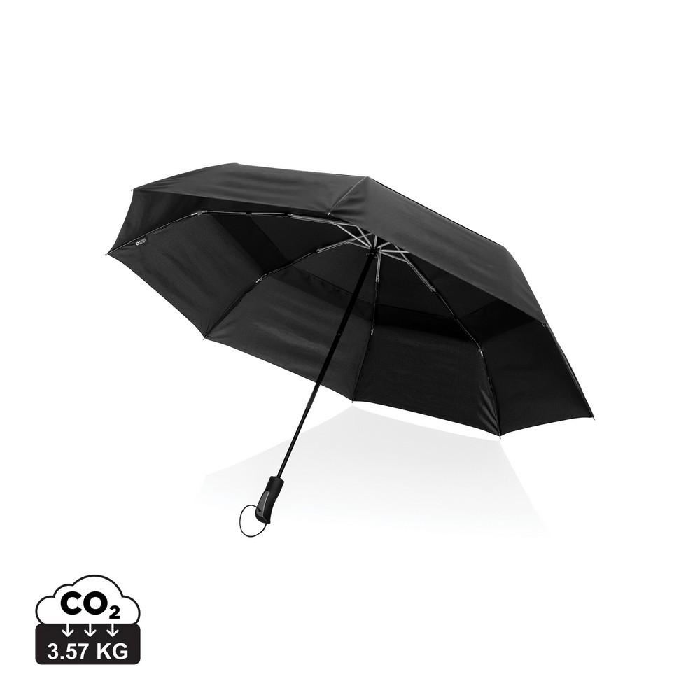 Parasol sztormowy 27" Swiss Peak AWARE™ RPET Czarny P850.331 (8)