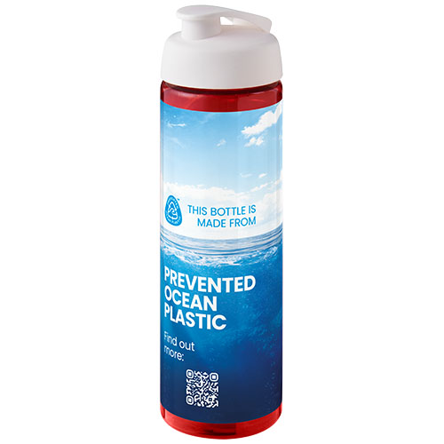 H2O Active® Eco Vibe 850 ml, bidon sportowy z odchylaną pokrywką Czerwony-Biały 21048309 (1)