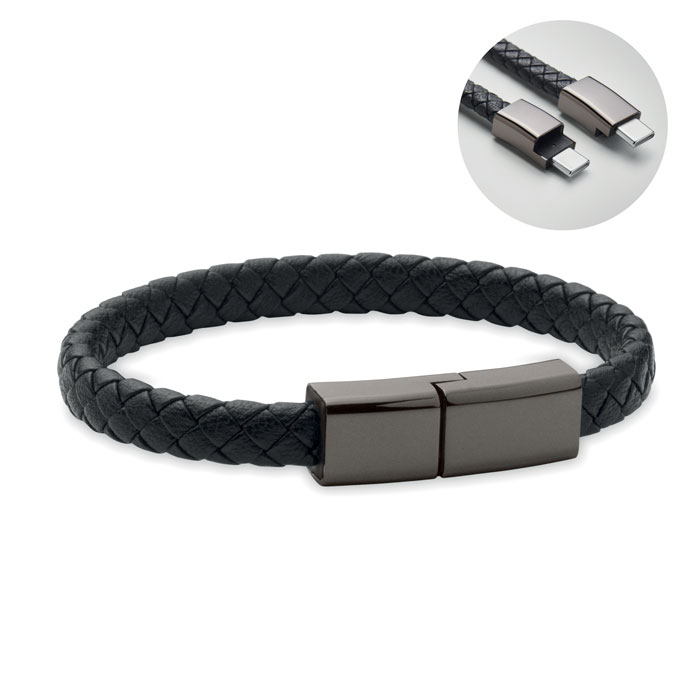 Gadżet reklamowy - Pleciona bransoletka z USB-C