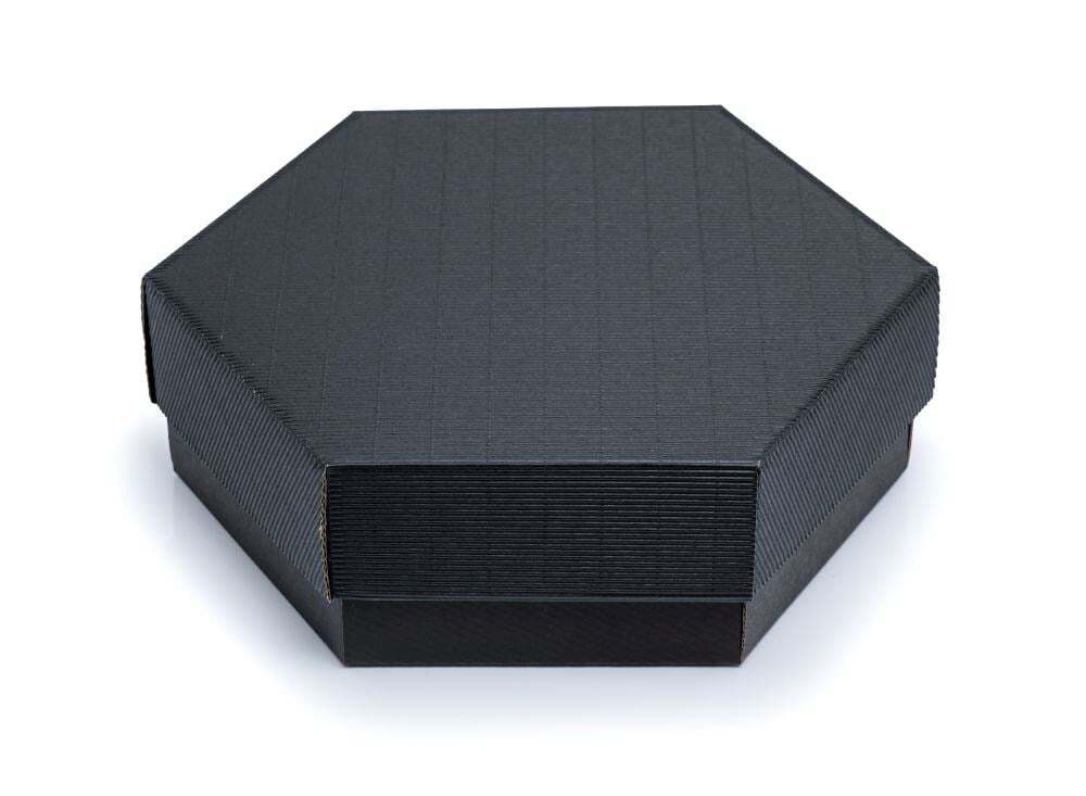 Pudełko 6-kątne  24x24x9 Czarny OGBOX002CZ 