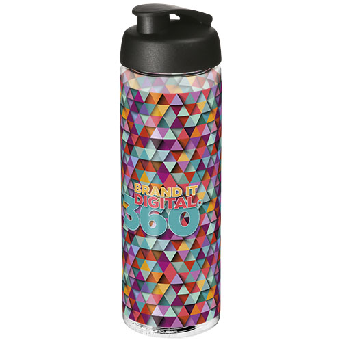 Bidon H2O Vibe o pojemności 850 ml z otwieranym wieczkiem Przezroczysty-Czarny 21009400 (1)