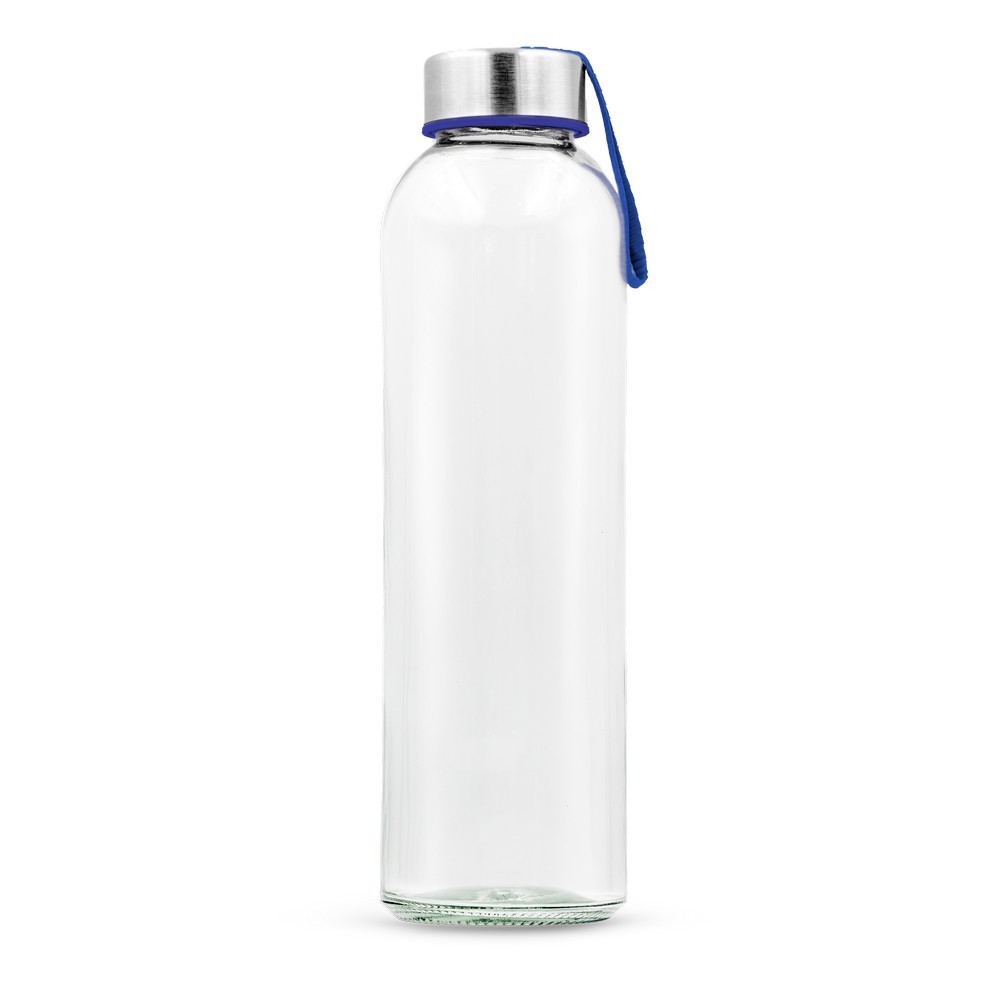 Szklana butelka 500 ml z kolorową wstążką | Viivi Granatowy VA062-04 