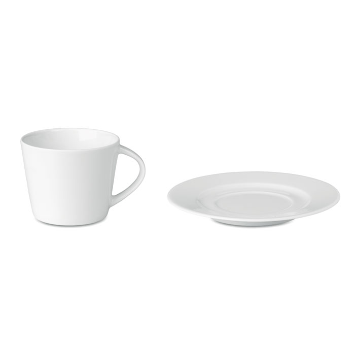 Kubek cappuccino i talerzykiem Biały MO9080-06 (1)