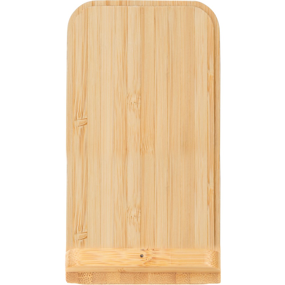 Bambusowa ładowarka bezprzewodowa 5W, stojak na telefon Drewno V0186-17 (6)
