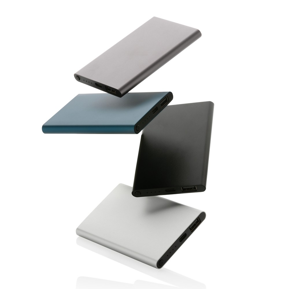 Power bank 4000 mAh z aluminium z recyklingu Niebieski P322.425 (7)