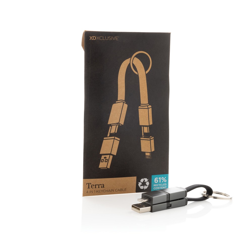 Kabel do ładowania 4 w 1 60W Terra Szary P302.7602 (7)