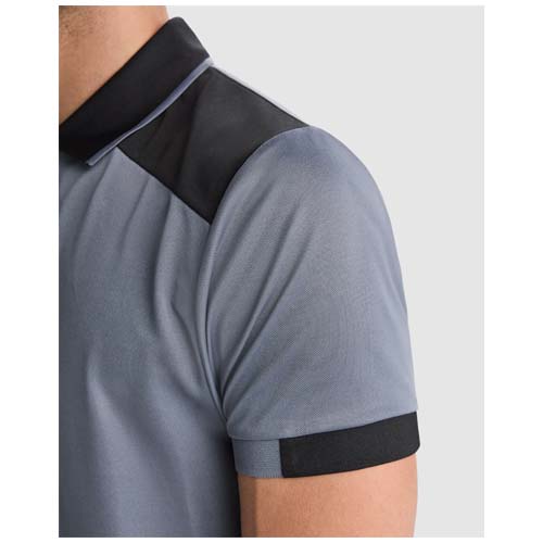 Samurai 160 g/m2 antybakteryjna koszulka polo unisex z krótkim rękawem  Czarny-Czerwony R8410E41 (4)