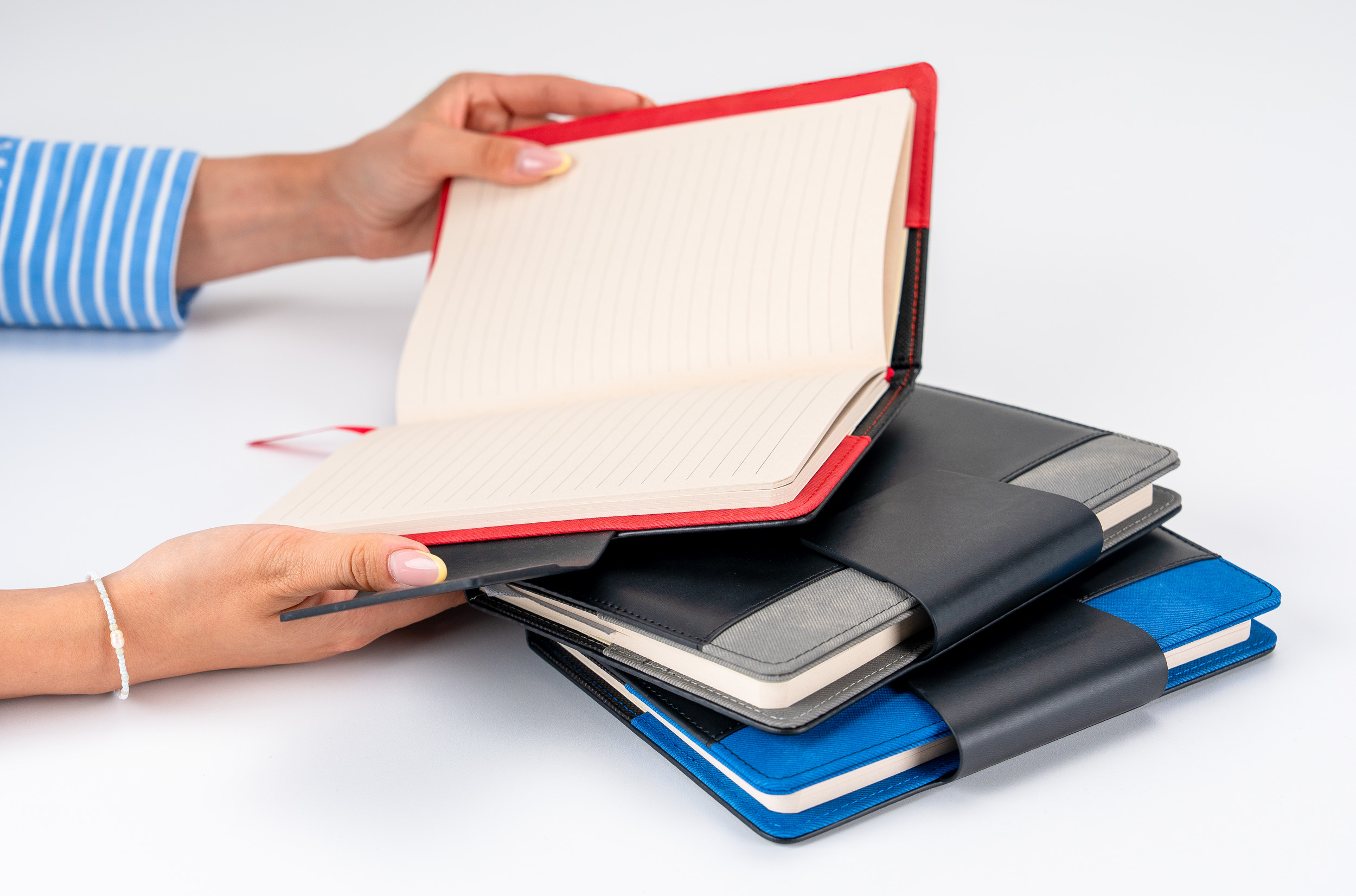 Notes A5 w linie z PU z recyklingu ASUNCION Czerwony 422905 (9)