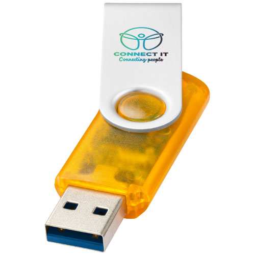 Rotate pendrive wyposażony w interfejs USB 3.0, półprzezroczysty Pomarańczowy 1Z51031N (1)