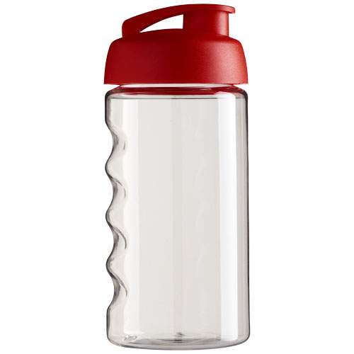 Bidon H2O Bop® o pojemności 500 ml z wieczkiem zaciskowym Przezroczysty-Czerwony 21005003 (3)
