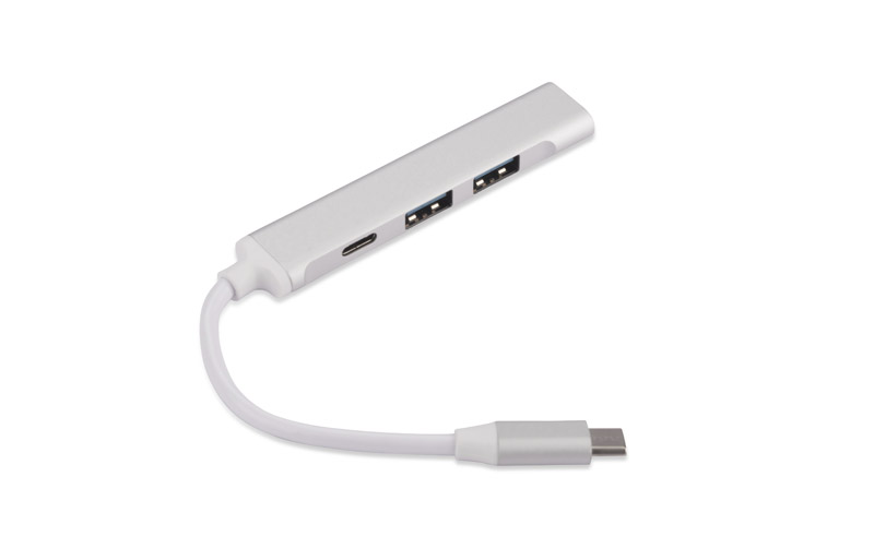 Gadżet reklamowy - Rozdzielacz HUB USB z kablem typ C - ROSKO