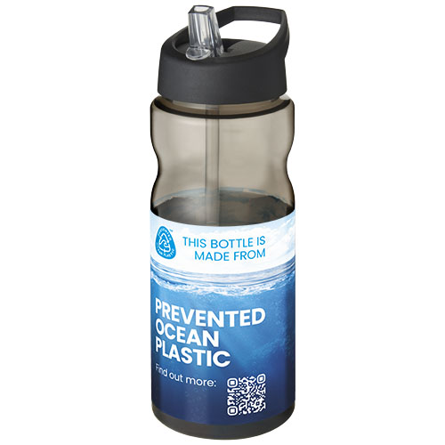 Bidon H2O Eco o pojemności 650 ml z wieczkiem z dzióbkiem Węgiel drzewny-Czarny 21009900 (1)
