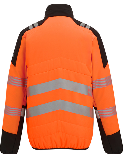 Kurtka Softshell Męska Odblaskowa Ocieplana - Black & Orange Black RG953-997808 (3)