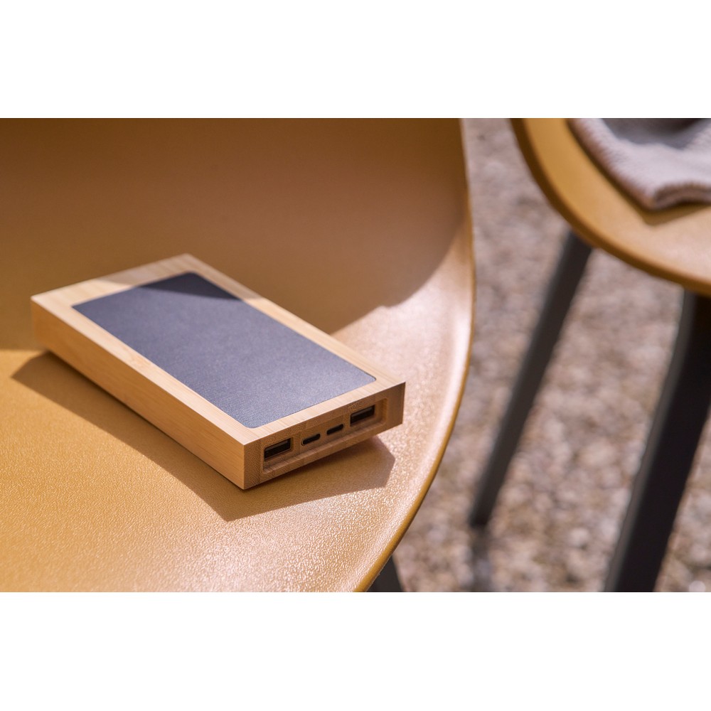 Power bank 10000 mAh z ładowarką słoneczną Brązowy VA276-16 (1)