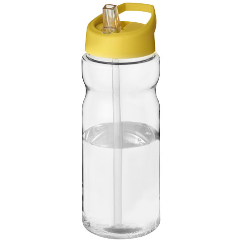 Bidon H2O Base® o pojemności 650 ml z wieczkiem z słomką Przezroczysty-Żółty 21004923 