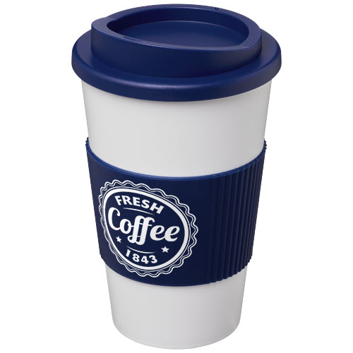 Americano® 350 ml termoizolowany kubek z uchwytem Niebieski-Biały 22000298 (1)