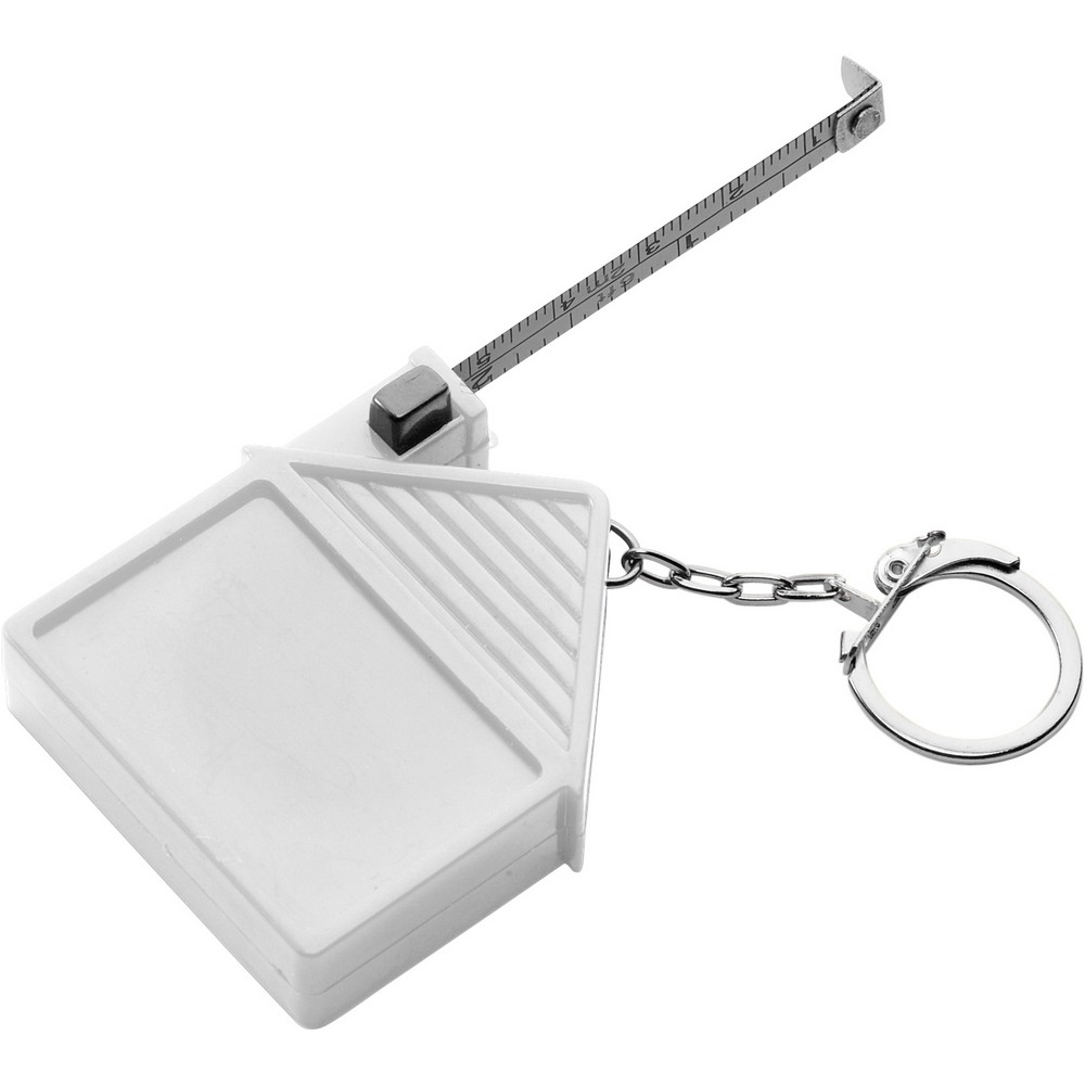 Brelok do kluczy "domek", miara 2m Biały V2088-02 (3)