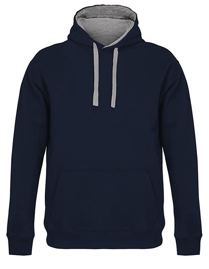 Bluza Męska Kroj Standardowy Szczotkowany Polar - Black & Red Navy L04853-996477 
